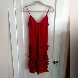 Rebecca Taylor Red flower petal dress US (6)